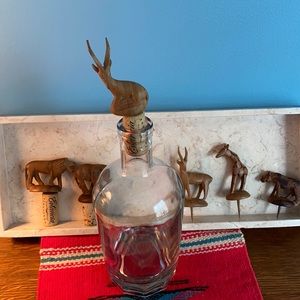 6 Vintage Hand Carved Wooden Bottle Stoppers
